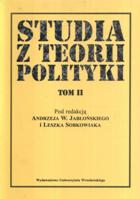 Studia z teorii polityki t.II
